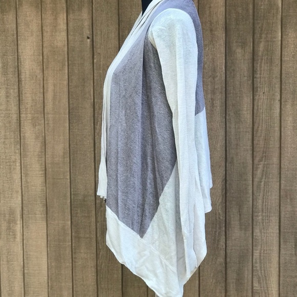 Line Linen Colorblock Open Cardigan Small - Picture 4 of 8